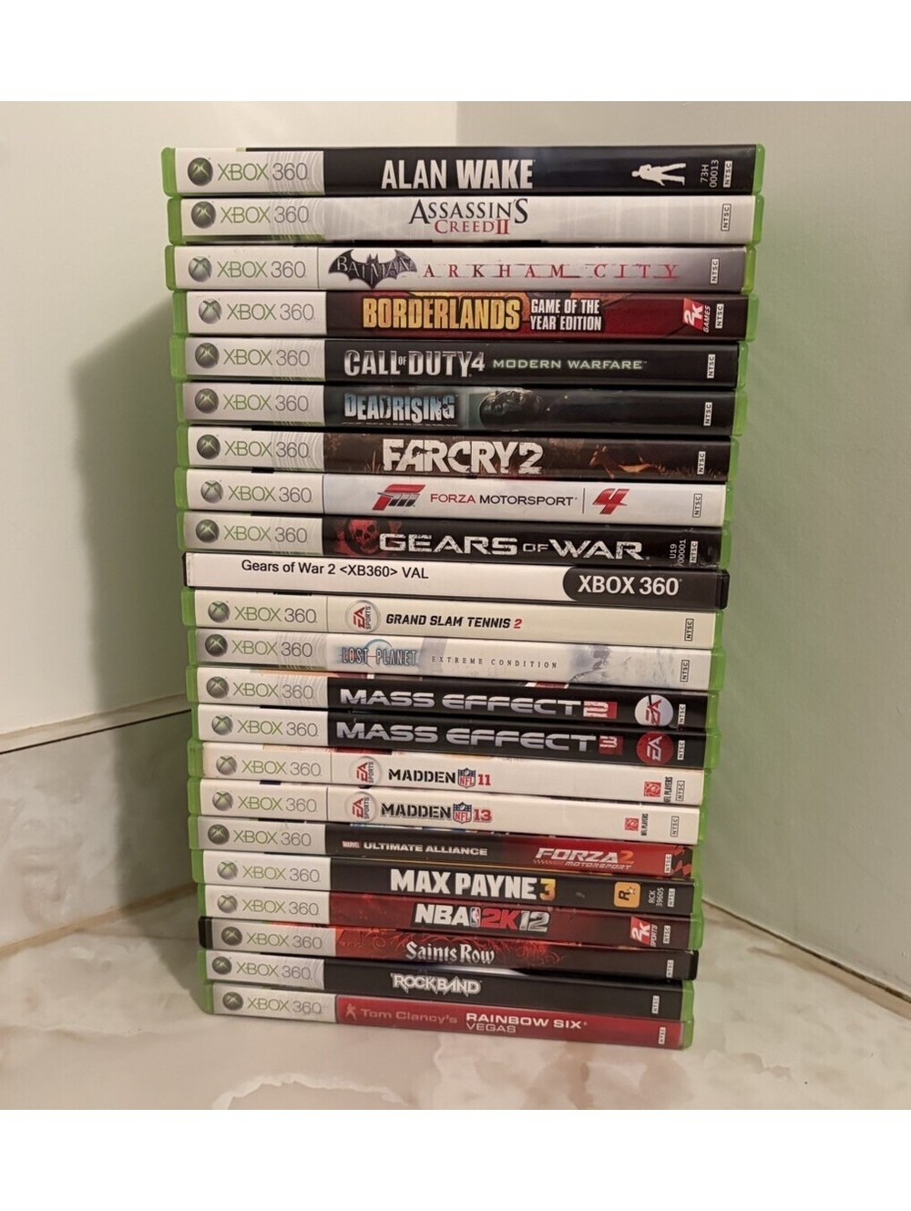 Xbox 360 Lot 23 Games (Call Of Duty Gears Of War Mass Effect Borderlands) TESTED